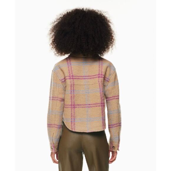 Wilfred Free The Ganna Cropped Shirt Jacket Cropped Wool Shacket Sz XS - Picture 4 of 13